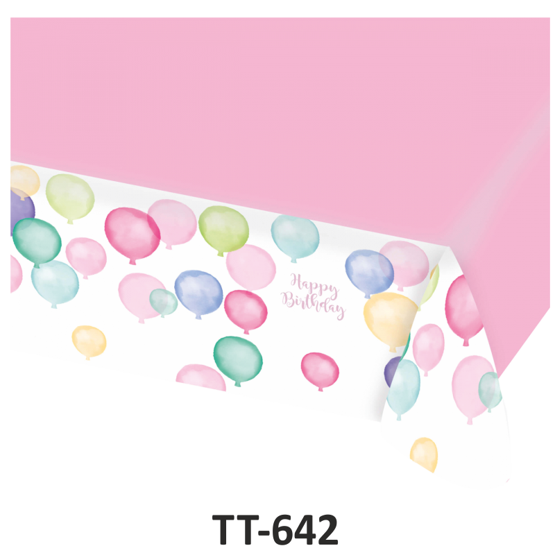 Ballon-Müller AG - Art. TT-642 TT-642,amscan, Tischtuch, Happy Birthday, Party,Pastell, Anagram,Geburtstag