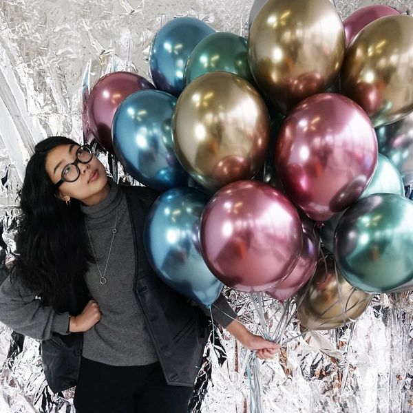 Hochwertige Deko-Rundballons Ø 33cm - Glossy Silver: Umweltfreundliche und stilvolle Partydekoration